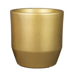 Bela Arte Plantenpot - Keramiek - Goud Glans - D27 X H25 Cm