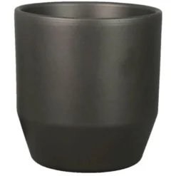 Bela Arte Plantenpot - Keramiek - Mat Antraciet - D19 X H18 Cm