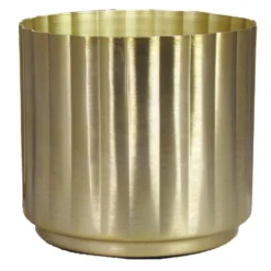 Floran Plantenpot Volos - Goudkleurig - Metaal - D20 X H20 Cm