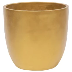 Mega Collections Plantenpot - Keramiek - Goud - D18 Cm