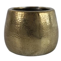 Countryfield Bloemen/plantenpot Oro - Terracotta - Goud - D18.5 X H14.5 Cm