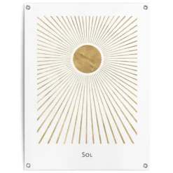 Tuinposter Zon 80x60 Cm Goudkleurig