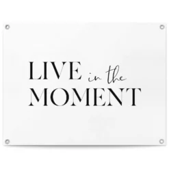 Tuinposter Live In The Moment 60x80 Cm Zwart-Wit