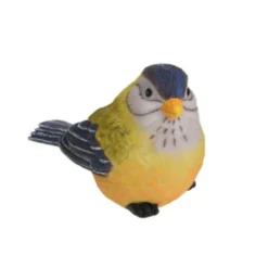 Merkloos Decoratie Tuinbeeld Vogeltje - Putter - Polystone - 12 Cm