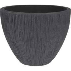 Pro Garden Plantenpot - Tuin - Kunststof - Antraciet - 31 X 32 Cm
