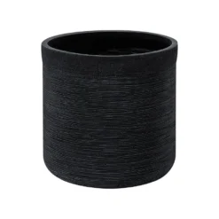 Beliani Plantenbak Voor Buiten SAMOS - Zwart Klei-vezelmengsel