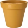 Pro Garden Plantenpot/bloempot - Tuin - Kunststof - Okergeel - D20 Cm