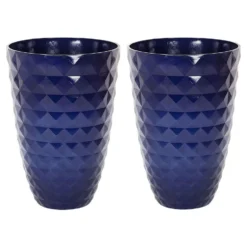 Beliani Plantenbak Voor Buiten FERIZA - Blauw Klei-vezelmengsel