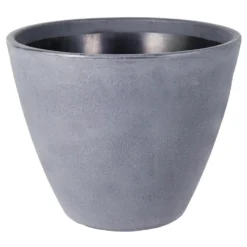 Mega Collections Plantenpot/bloempot - Kunststof - Grijs - D40 Cm