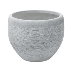 Beliani Plantenbak Voor Buiten ZAKROS - Wit Klei-vezelmengsel