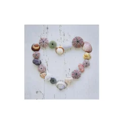 Art For The Home - Buitencanvas - Schelpenhart - 50x50cm