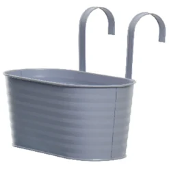 Decoris Plantenbak - Ophangbaar - Zink - Lila - 32 X 16 Cm