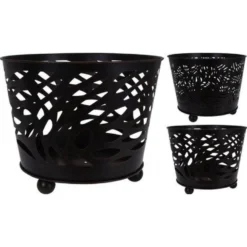 Koopman Vuurkorf - Ø45 X 35 Cm - Zwart Met 8kg Ovengedroogd Essenhout