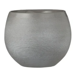 Mica Decorations Bloempot - Grijs - Keramiek - 18 X 15 Cm