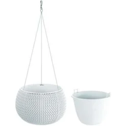 Prosperplast Prosperplats Bloempot Splofy Hangend - Wit - Kunststof - 29 Cm