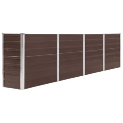 VidaXL Plantenbak Verhoogd 320x40x77 Cm Gegalvaniseerd Staal Bruin