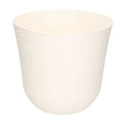 Forte Plastics Bloempot - Wit - Rond - Kunststof - 25 Cm