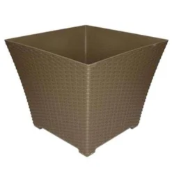 Forte Plastics Bloempot - Taupe - Kunststof - 37 X 37 X 32 Cm