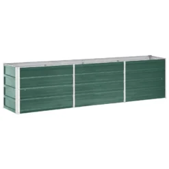 VidaXL Plantenbak Verhoogd 240x40x45 Cm Gegalvaniseerd Staal Groen