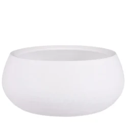 Mica Decorations Bloempot - Schaal - Mat Wit - Keramiek - 34 X 14 Cm