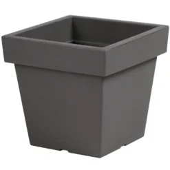 Prosperplast 1x Kunststof Vierkante Bloempotten/plantenpotten 24 Cm Lichtgrijs