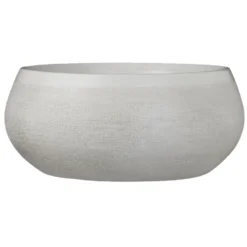 Mica Decorations Bloempot - Schaal - Creme Wit - Keramiek - 34x14 Cm