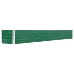 VidaXL Plantenbak Verhoogd 320x40x45 Cm Gegalvaniseerd Staal Groen