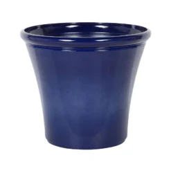 Beliani Plantenbak Voor Buiten KOKKINO - Blauw Klei-vezelmengsel