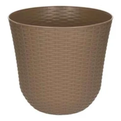 Forte Plastics Bloempot - Taupe - Rond - Kunststof - 25 Cm