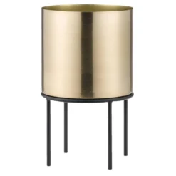 Bloempot Grieg Op Pootjes - Messingkleur - 34xØ20 Cm