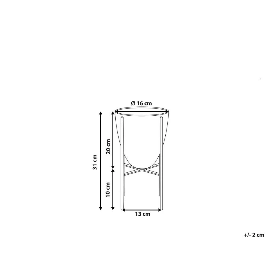 Beliani Plantenbak Voor Buiten LEFKI - Groen Ijzer - Afbeelding 2